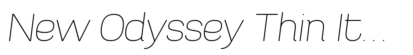New Odyssey Thin Italic